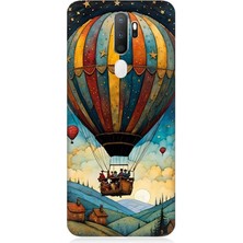 Oppo A9 2020 Uyumlu Göklerde Renkli Balon Yolculuğu  Desenli Silikon Kılıf