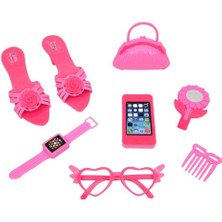 Mediterian Pembe Kurdeleli Oyuncak Terlik ve Prenses Taç Seti, eğlenceli ve şık oyunlar için ideal