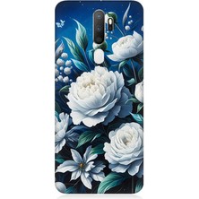 Oppo A5 2020 Uyumlu Yıldız Gibi Açan Çiçekler  Desenli Silikon Kılıf