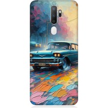Oppo A9 2020 Uyumlu Renkli Yol Üzerinde Araba  Desenli Silikon Kılıf