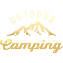 Outdoor Camping Sticker 17X17 cm Gold