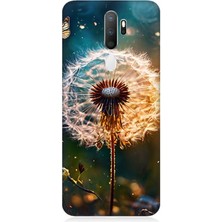 Oppo A9 2020 Uyumlu Karanlıkta Uçan Karahindiba  Desenli Silikon Kılıf