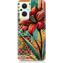 Oppo Reno 7 Lite Uyumlu Desende Renkli Çiçek Baharı  Desenli Silikon Kılıf