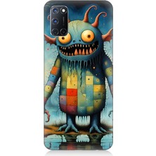 Oppo A92 Uyumlu Tuhaf Canavar Gülümsemesi  Desenli Silikon Kılıf