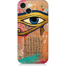 Apple iPhone 15 Uyumlu Antik Mısır’ın Gözü Ra  Desenli Silikon Kılıf