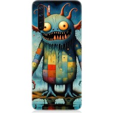 Oppo A91 Uyumlu Tuhaf Canavar Gülümsemesi  Desenli Silikon Kılıf