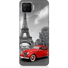 Oppo A73 Uyumlu Eyfel’in Yanında Klasik Araba  Desenli Silikon Kılıf
