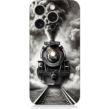 Apple iPhone 15 Pro Max Uyumlu Buharlı Trenin Güç Yolu  Desenli Silikon Kılıf