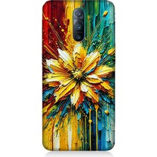 Oppo Rx 17 Pro Uyumlu Patlayan Renkli Çiçek Fırçası  Desenli Silikon Kılıf