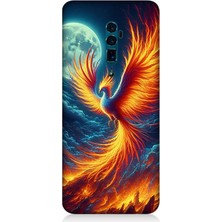 Oppo Reno 10X Zoom Uyumlu Ateşle Dans Eden Anka  Desenli Silikon Kılıf