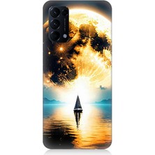 Oppo Reno 5 Pro Uyumlu Güneşin Ardında Umut  Desenli Silikon Kılıf