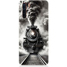 Oppo Reno 3 Uyumlu Buharlı Trenin Güç Yolu  Desenli Silikon Kılıf