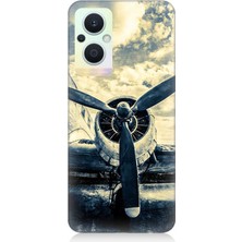 Oppo Reno 7 Lite Uyumlu Gökyüzüne Bakan Pervane  Desenli Silikon Kılıf