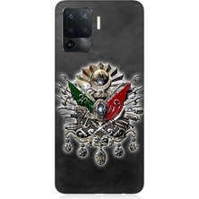 Oppo Reno 5 Lite Uyumlu Osmanlı Arması Detaylı Sanat  Desenli Silikon Kılıf