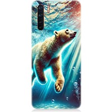 Oppo Reno 3 Uyumlu Suda Dans Eden Ayı  Desenli Silikon Kılıf