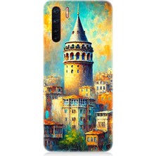 Oppo Reno 3 Uyumlu Galata’da Renkli Işıklar  Desenli Silikon Kılıf