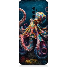 Oppo Reno 10X Zoom Uyumlu Derinliklerde Sekiz Kol Ahtapot  Desenli Silikon Kılıf