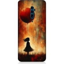 Oppo Reno 10X Zoom Uyumlu Balonlu Küçük Kız  Desenli Silikon Kılıf