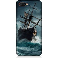 Oppo Rx 17 Neo Uyumlu Fırtınada Eski Gemi  Desenli Silikon Kılıf