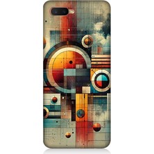 Oppo Rx 17 Neo Uyumlu Geometrik Soyut Renk Dengesi  Desenli Silikon Kılıf