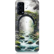 Oppo Reno 5 Pro Uyumlu Sisli Taş Köprü Geçidi  Desenli Silikon Kılıf