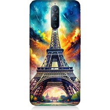 Oppo Rx 17 Pro Uyumlu Renk Yağmurunda Eyfel  Desenli Silikon Kılıf