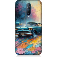 Oppo Rx 17 Pro Uyumlu Renkli Yol Üzerinde Araba  Desenli Silikon Kılıf