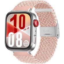 Huawei Watch Fit 4 Fit 4 Pro Ile Uyumlu Metal Klipsli Solo Fiberlink Yumuşak Kumaş Örgü Kordon