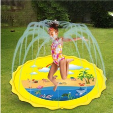 Mediterian 170 cm Su Oyun Matı ve Kaydırağı, Eğlence Seti, Sarı, 1+ Yaş