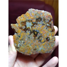 Muhteşem Koyu Sarı Dendrit Opal  (Doğal Taş, Değerli Taş, Kristal)