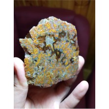 Muhteşem Koyu Sarı Dendrit Opal  (Doğal Taş, Değerli Taş, Kristal)