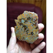 Muhteşem Koyu Sarı Dendrit Opal  (Doğal Taş, Değerli Taş, Kristal)