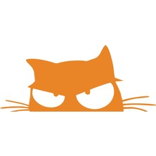 Kedi Sticker 17X17 cm Turuncu