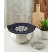 Çelik 3'lü Saklama Kabı ve 24CM Rendeli Saklama Kabı 11 Parça Set