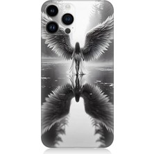Apple iPhone 14 Pro Max Uyumlu Işıkta Kanatlanan Melek  Desenli Silikon Kılıf