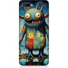 Oppo Rx 17 Neo Uyumlu Tuhaf Canavar Gülümsemesi  Desenli Silikon Kılıf