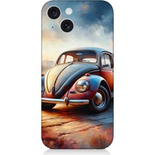 Apple iPhone 15 Uyumlu Tozlu Yolda Vosvos Ruhlu  Desenli Silikon Kılıf