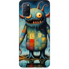 Oppo A52 Uyumlu Tuhaf Canavar Gülümsemesi  Desenli Silikon Kılıf