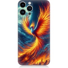 Apple iPhone 14 Pro Max Uyumlu Ateşle Dans Eden Anka  Desenli Silikon Kılıf