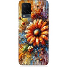 Oppo A54 Uyumlu Çiçek Dalgasında Sarı Güzellik  Desenli Silikon Kılıf