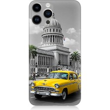 Apple iPhone 13 Pro Max Uyumlu Klasik Araba Washington Anısı  Desenli Silikon Kılıf
