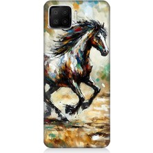 Oppo A73 Uyumlu Sıçrayan Güçlü Vahşi At  Desenli Silikon Kılıf