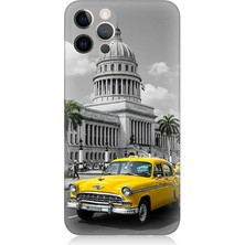 Apple iPhone 12 Pro Max Uyumlu Klasik Araba Washington Anısı  Desenli Silikon Kılıf