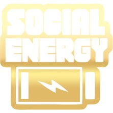 Social Energy Sticker 17X17 cm Gold