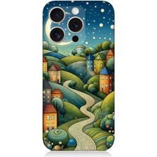 Apple iPhone 16 Pro Max Uyumlu Yıldızlı Tepede Masal  Desenli Silikon Kılıf