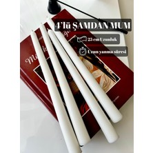Şamdan Mum 4'lü (Konik Mum)