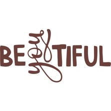 Beatiful Sticker 17X17 cm Kahverengi