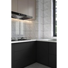 TeknoTrust Doğal Görünümlü Gri Mermer Desenli Kendinden Yapışkanlı Duvar Paneli 30x60 cm