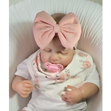 Bebeğin Için En Konforlu Bandana, ,0-2 Yaş Yazlık %100 Yerli Üretim Kız Bebek Penye Fiyonk Bandana
