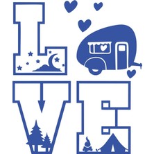 Love Sticker 17X17 cm Mavi